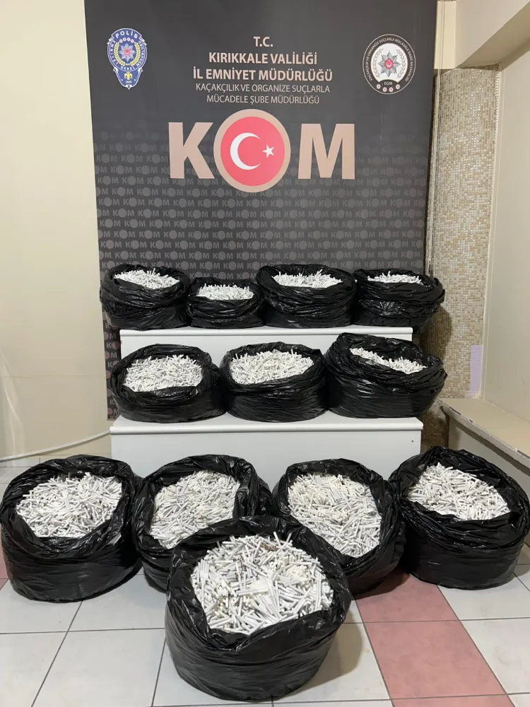 Kırıkkale’de 57 bin 340 makaron ele geçirildi