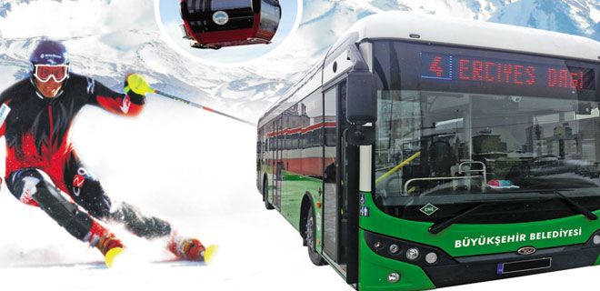 Erciyes`e Otobüs Seferleri Başlıyor