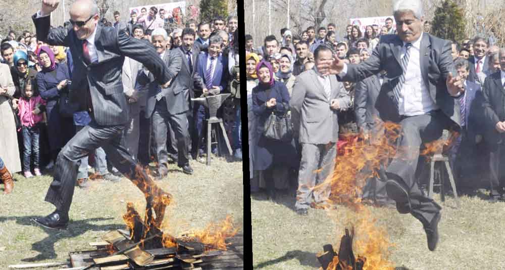 NEVRUZ ATEŞİ YAKILDI 