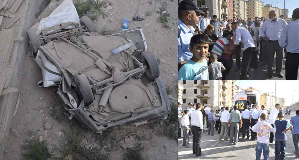 HURDAYA DÖNEN ARAÇTAN SAĞ KURTULDULAR