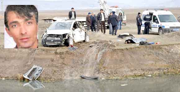 SU KANALINA UÇAN OTOMOBİLİN SÜRÜCÜSÜ ÖLDÜ