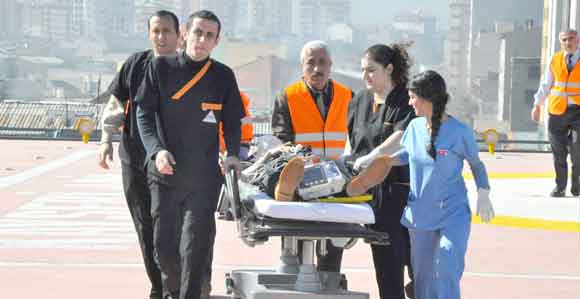 HAVA AMBULANSI İLE HASTANEYE YETİŞTİRİLDİ